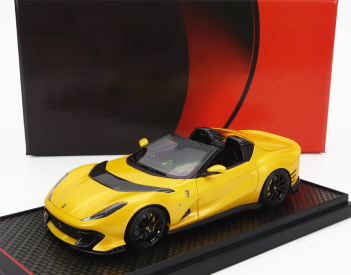 Bbr-models Ferrari 812 Competizione A Spider 2022 - Čierne kolesá 1:43 Giallo Tristrato - Yellow Met