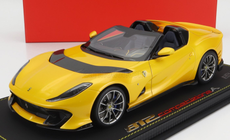 Bbr-models Ferrari 812 Competizione A Spider 2022 - Con Vetrina - S vitrínou 1:18 Giallo Tristrato - Yellow Met