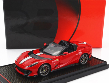 Bbr-models Ferrari 812 Competizione A Spider 2022 - Strieborné kolesá 1:43 Rosso Corsa 322 - Červeno-strieborná