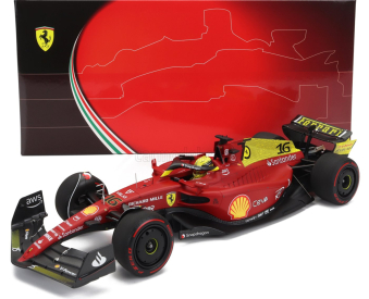 Bbr-models Ferrari F1-75 Team Scuderia Ferrari N 16 Pole Position a 2. miesto Monza Italy Gp 2022 Charles Leclerc 1:18 Červeno-žltá