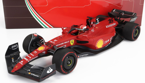 Bbr-models Ferrari F1-75 Team Scuderia Ferrari N16 Winner Bahrain Gp 2022 Charles Leclerc 1:18 červená