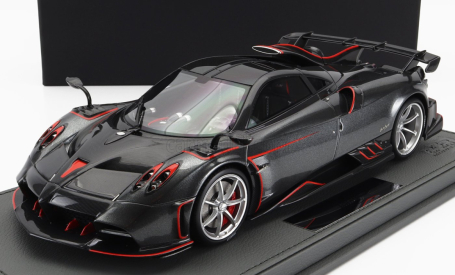 Bbr-models Pagani Imola 2020 - Con Vetrina - S vitrínou 1:18 Tmavo šedá s červenou