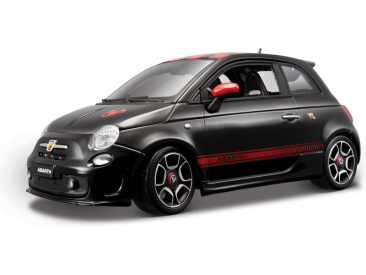 Bburago Abarth 500 1:18 čierna metalíza