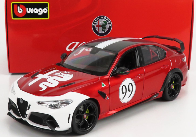 Bburago Alfa Romeo Giulia Gtam N 99 Racing 2020 1:18 Alfa červeno-biela