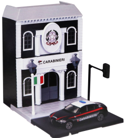 Bburago Accessories Diorama – Set Build Your City Police Station – Caserma Carabinieri 1:43
