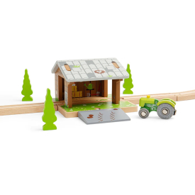 Bigjigs Rail Barn on Rails