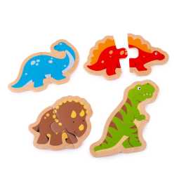 Bigjigs Toys Drevené puzzle Dinosaury