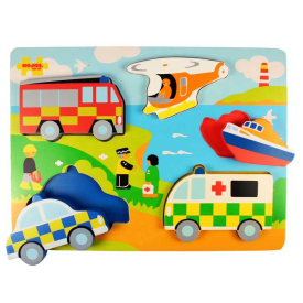 Bigjigs Toys Vkladacie puzzle záchranári