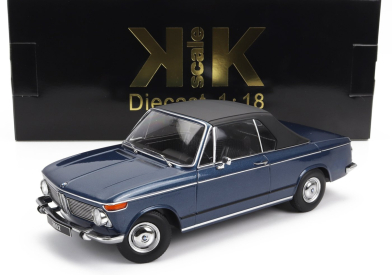 BMW 2002 Cabriolet 1968 v mierke kk - s odnímateľnou mäkkou strechou 1:18 Blue Met