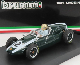 Brumm Cooper F1 T51 Climax N 12 Winner British Gp Jack Brabham 1959 Majster sveta - s figúrkou vodiča 1:43 Zelená biela