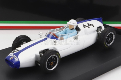 Brumm Cooper F1 T56 N 44 Belgium Gp 1961 M.gregory - s figúrkou vodiča 1:43 bielo modrá