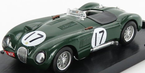 Brumm Jaguar C-type 3.4l S6 Team Jaguar Cars Ltd N 17 2nd 24h Le Mans 1953 S.moss - P.walker 1:43 British Racing Green