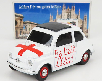 Brumm prom Fiat 500 1965 - Detti Milanesi - Fa Bala' L'occ ! - Ciula ! - Va A Ciapa' I Ratt ! 1:43 Biela červená