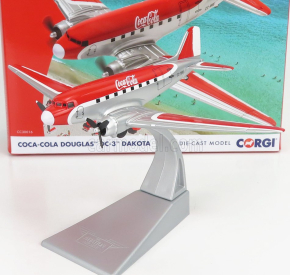 Corgi Douglas Dakota Dc-3 Lietadlo Coca-cola 1941 1:144 Červená biela strieborná