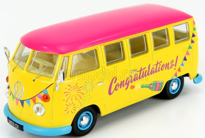 Corgi Volkswagen T1 Minibus Congratulations 1961 1:43 Yellow Fucsia