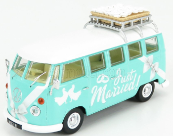 Corgi Volkswagen T1 Minibus Just Married 1961 1:43 Light Blue White