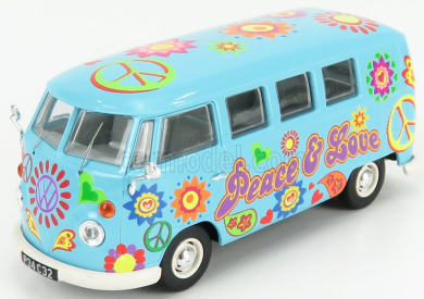 Corgi Volkswagen T1 Minibus Peace & Love 1961 1:43 Svetlomodrá