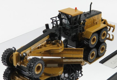 Dm-models Caterpillar Cat24m Ruspa Livellatrice Gommata - škrabací traktor, motorový grejder 1:125 žltá čierna