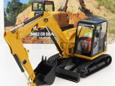 Dm-models Caterpillar Cat308e2 Cr Sb Escavatore Cingolato - Traktor Hydraulické minirýpadlo 1:32 žltá čierna