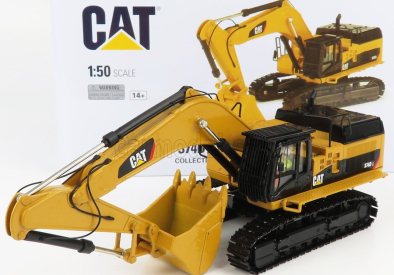 Dm-models Caterpillar Cat347d Escavatore Cingolato - traktor hydraulický škrabák 1:50 žltá čierna