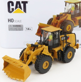 Dm-models Caterpillar Cat966m Ruspa Gommata - škrabací traktor - kolesový nakladač 1:87 žltá čierna