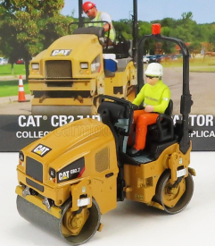 Dm-models Caterpillar Catcb2.7 Rullo Vibrante Monotamburo - Schiacciasassi - Drvič kameňa Roll - Utility Compactor 1:50 Yellow Black