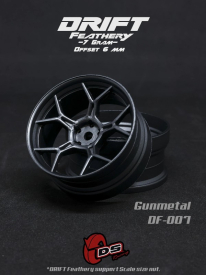 DS Racing Drift Feathery 5Y disky kolies ( Gunmetal ) 2 ks