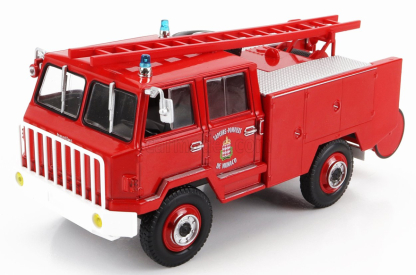 Edicola Berliet Ff 4x4 Cisterna 1971 - Hasičské auto - Vigili Del Fuoco - Feuerwehr 1:43 Červená biela strieborná