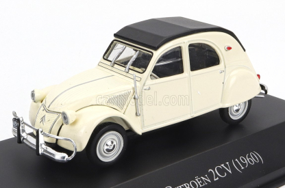 Edicola Citroen 2cv s uzavretou strechou 1960 1:43 biela čierna