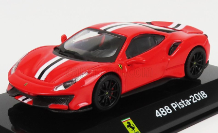 Edicola Ferrari 488 Pista 2018 - Con Vetrina - S vitrínou 1:43 červená