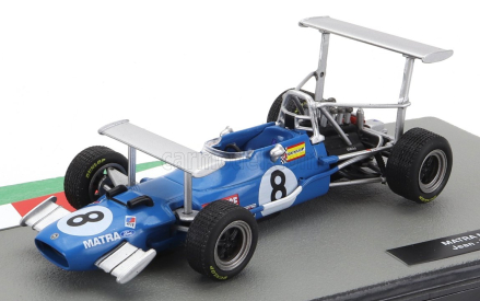 Edicola Matra simca F1 Ms10 N 8 Sezóna 1969 Jean Pierre Beltoise 1:43 Modrá strieborná