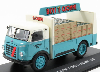 Edicola Om fiat Leoncino Truck Portabottiglie Giommi 1957 1:43 Light Blue Cream