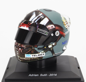 Edicola Prilba F1 Casco - Sauber C33 Ferrari N 99 Sezóna 2014 Adrian Sutil 1:5 Sivá čierna