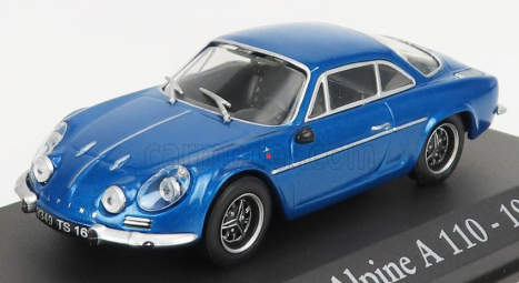 Edicola Renault Alpine A110 1969 - Čierne kolesá - Con Vetrina - S vitrínou 1:43 Blue Met