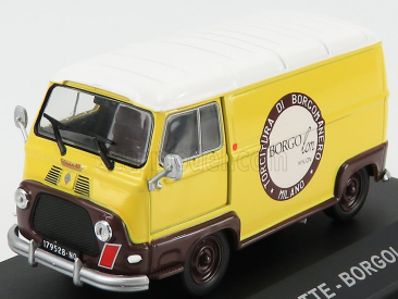 Edicola Renault Estafette Van Borgolon 1969 1:43 žltá hnedá biela