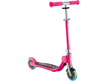 Globber - Scooter Junior Flow Lights skladací Fuchsia