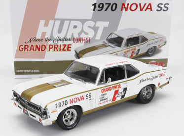 Gmp Chevrolet Nova Ss Coupe Hurst-a-matic Racing 1970 1:18 Biele zlato