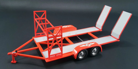 Gmp príslušenstvo Carrello Trasporto Car 2-assi - Car Transporter Trailer Texaco 1:43 Red Silver