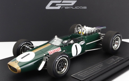 Gp-replika Brabham F1 Bt24 Repco N 1 2nd Mexico Gp 1967 Jack Brabham - Con Vetrina - S vitrínou 1:18 Green Gold