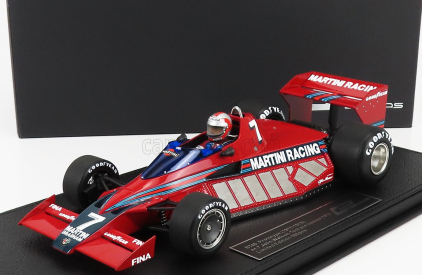 Gp-repliky Brabham F1 Bt46 Alfa Romeo Prototype Martini Racing N 7 Testovacia verzia (s figúrkou pilota) 1977 John Watson - Con Vetrina - S vitrínou 1:18 Červená