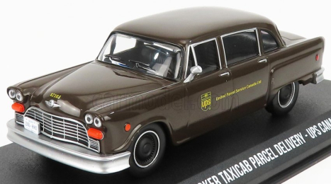 Greenlight Checker Taxi Cab Ups Kanada 1975 1:43 Brown