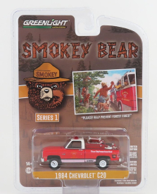 Greenlight Chevrolet C-20 Pick-up Fire Engine 1984 - Smokey Bear 1:64 Červená biela