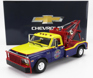 Greenlight Chevrolet C-30 Truck 1969 - Carro Attrezzi - Wrecker Road Chevrolet Super Service 1:18 Modro-žltá