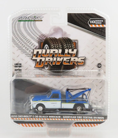 Greenlight Chevrolet C-30 Truck Carro Attrezzi - Wrecker Road Service Goodyear 1972 1:64 bielo modrá