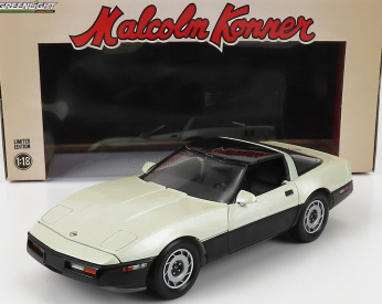 Greenlight Chevrolet Corvette C4 Coupe 1986 - Pamätná edícia Malcom Konner 1:18 Béžová čierna