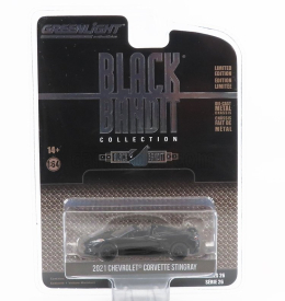 Greenlight Chevrolet Corvette Stingray 2021 - Black Bandit 1:64 čierna