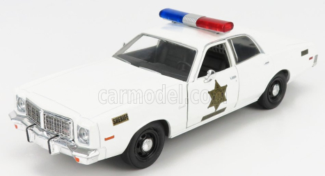 Greenlight Dodge Coronet 1975 - Hazzard County Sheriff - policajné hliadkové auto 1:24 biela