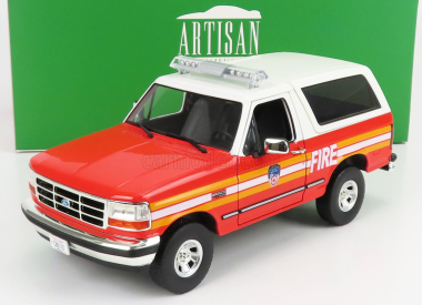 Greenlight Ford usa Bronco Fdny New York Fire Engine 1996 1:18 červená biela