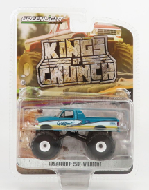 Greenlight Ford usa F-250 Pick-up Bigfoot Monster Truck Wildfoot 1993 1:64 Modrá Biela