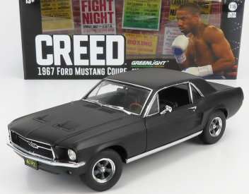 Greenlight Ford usa Mustang Coupe 1967 - Adonis Creed's 1:18 Matt Black